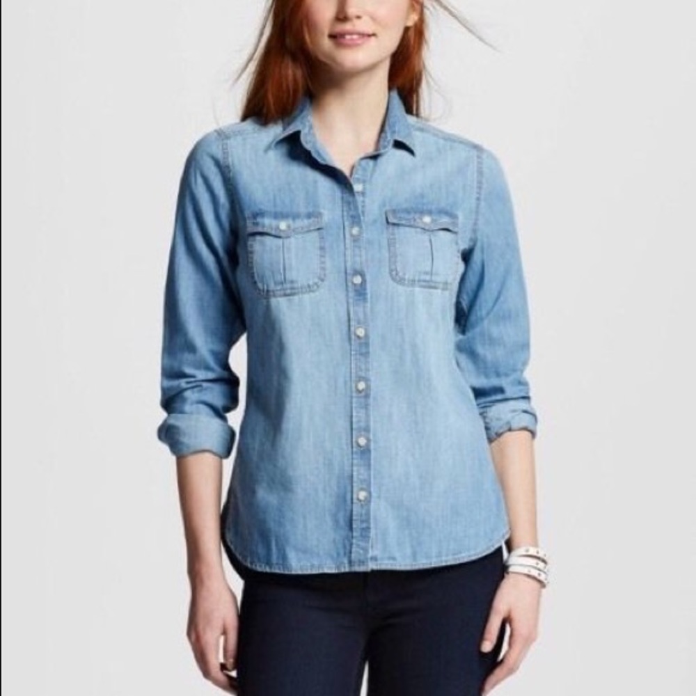 Mossimo | Denim Shirt | light wash | sz xs